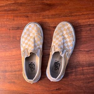 Yellow checkered vans shoes